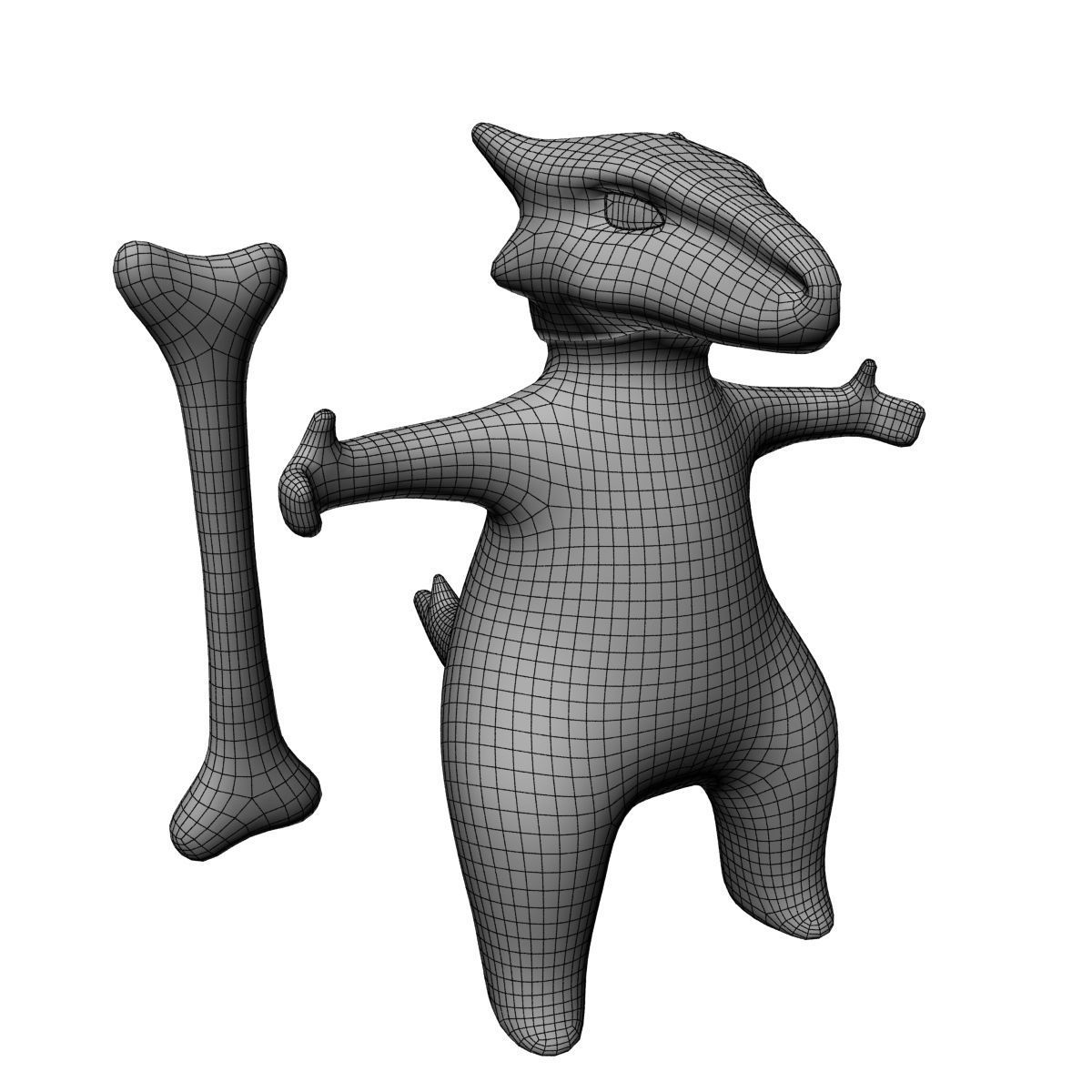 Marowak pokemon 3D model_5