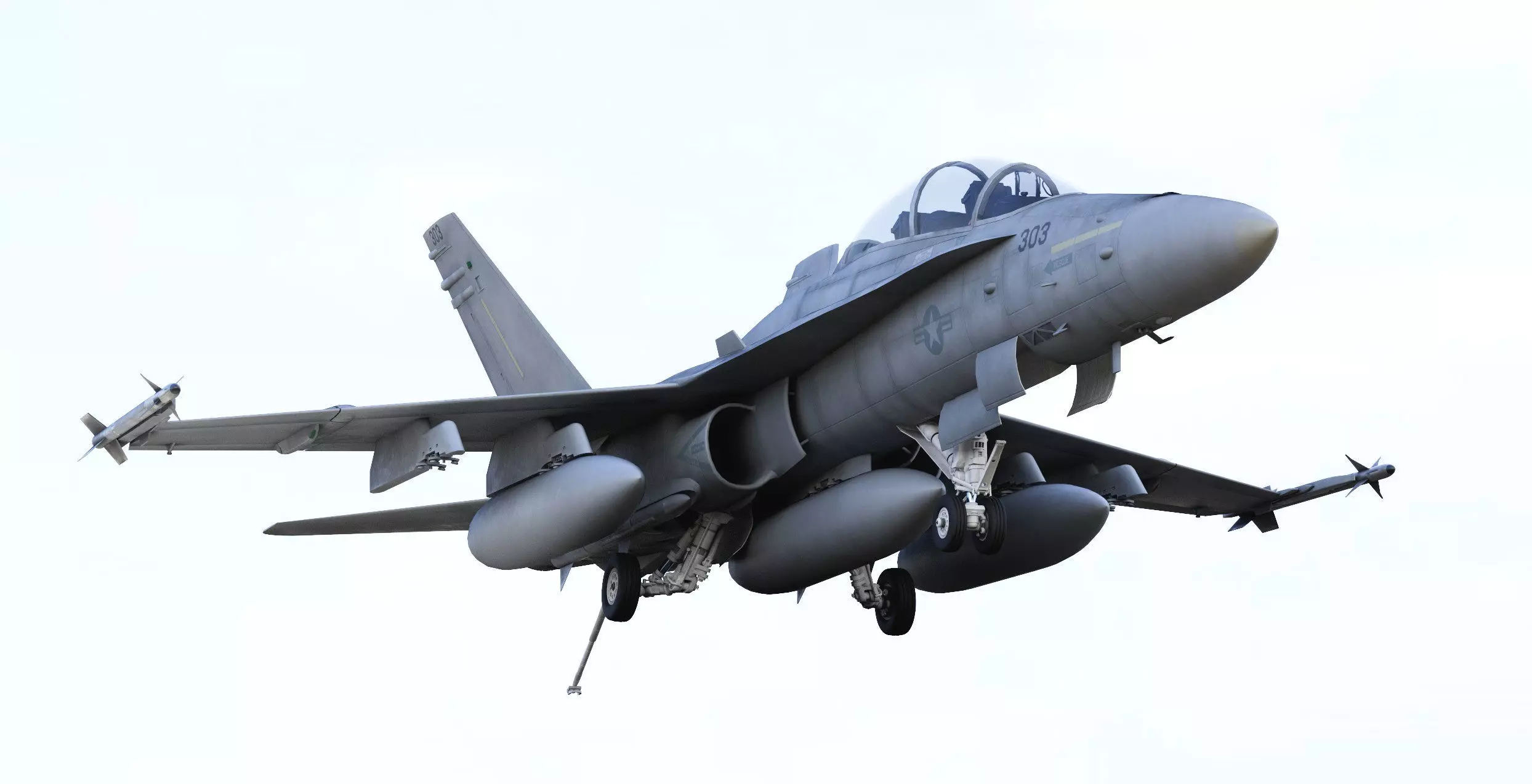 McDonnell Douglas FA-18D Hornet Tandem Seat 3D model_4