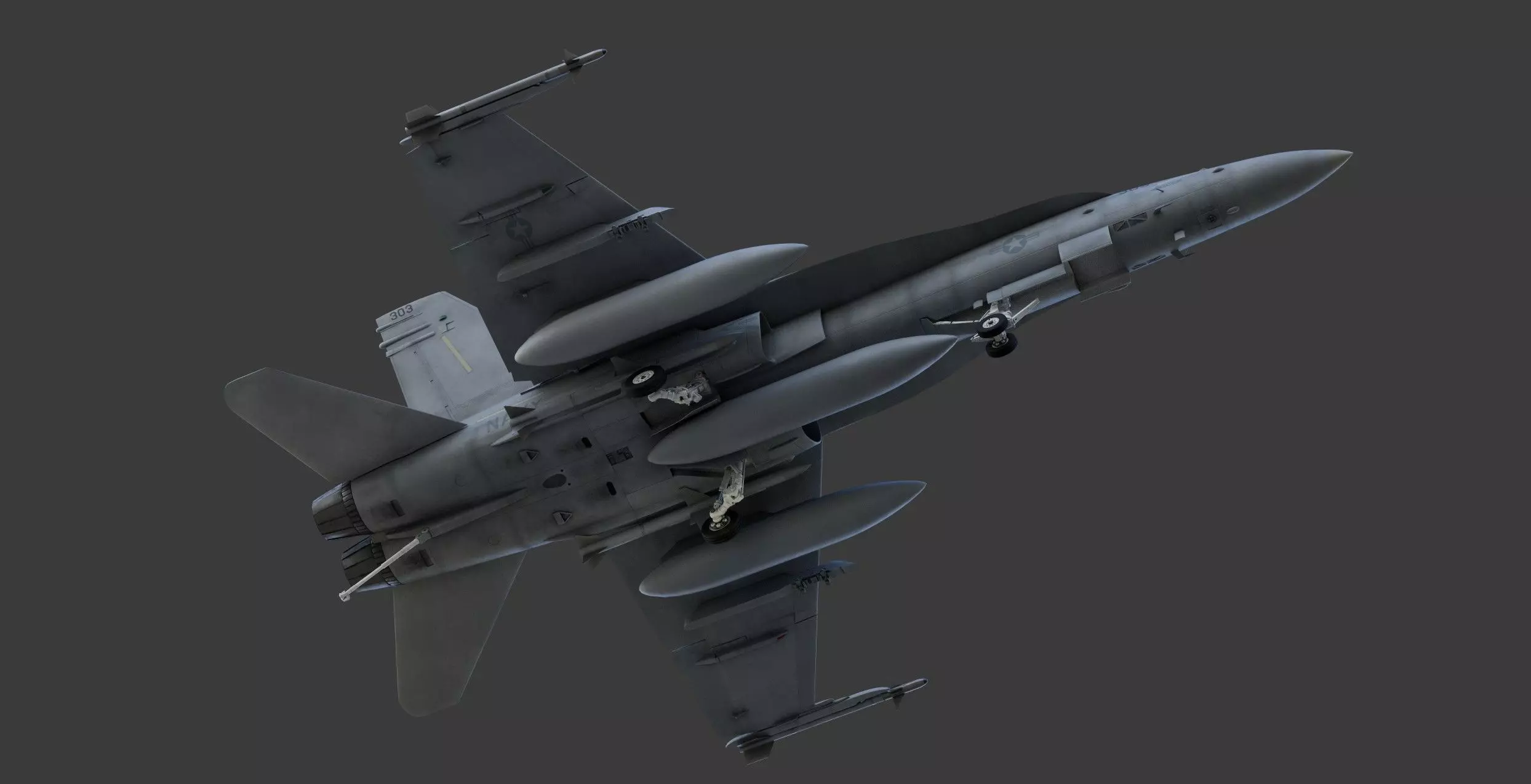 McDonnell Douglas FA-18D Hornet Tandem Seat 3D model_8
