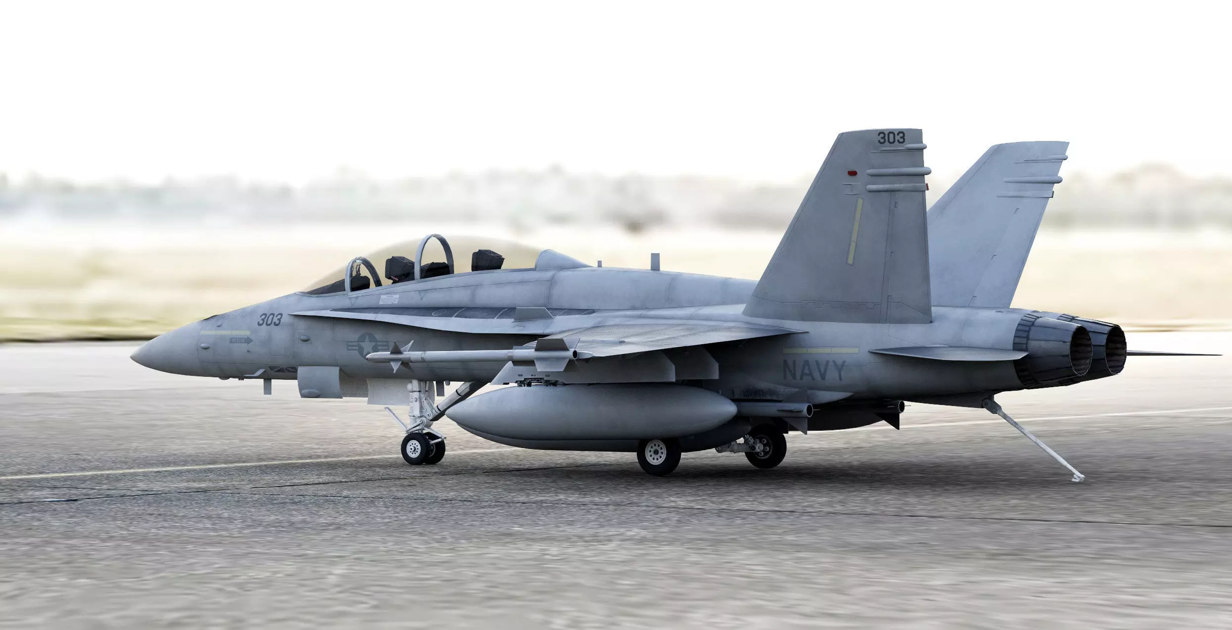 McDonnell Douglas FA-18D Hornet Tandem Seat 3D model_5