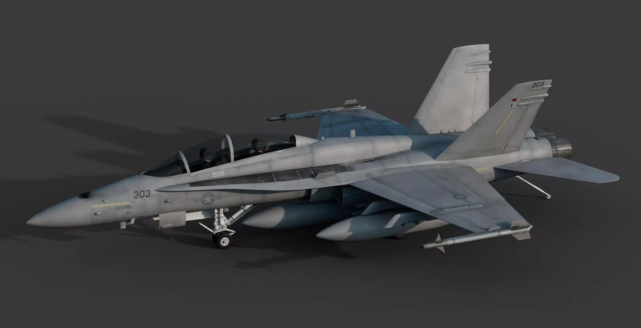 McDonnell Douglas FA-18D Hornet Tandem Seat 3D model_7