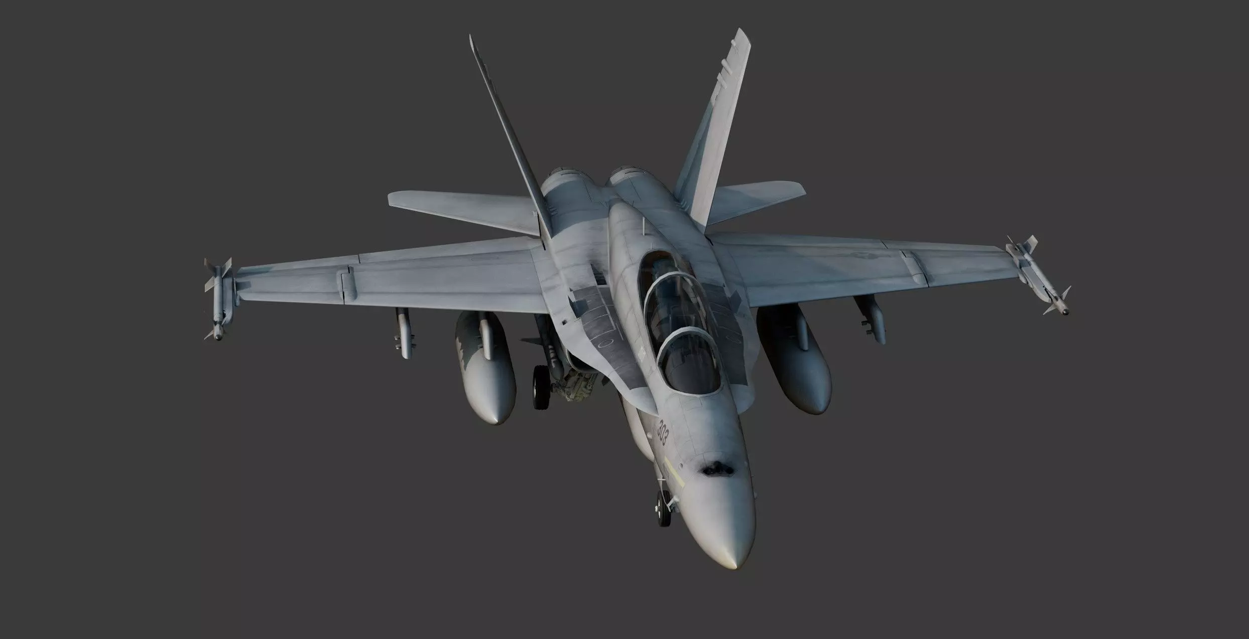 McDonnell Douglas FA-18D Hornet Tandem Seat 3D model_9