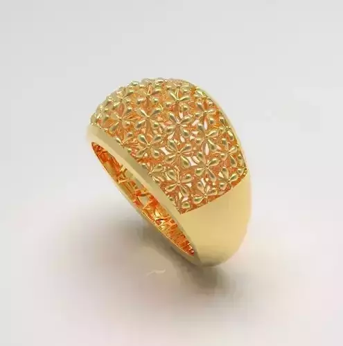 ring  gold and silver 3D printable jewelry model stl obj 3dm