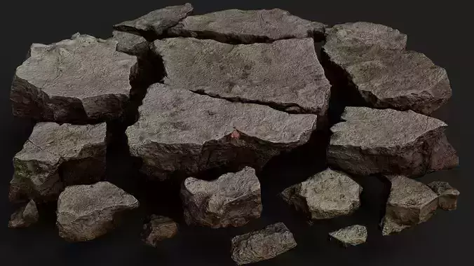 soil debris ground scatter detail PBR photogrammetry