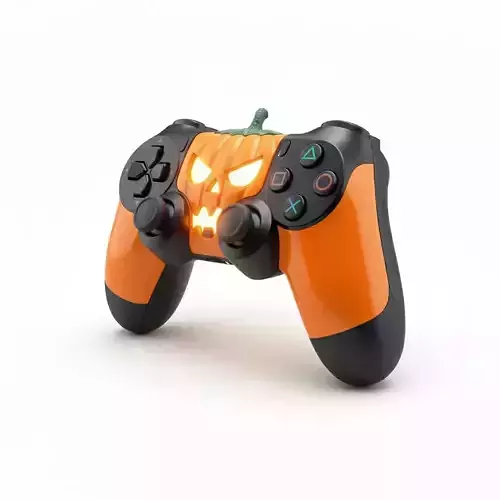 Halloween Jack O Lantern Game Controller 3D Model Spooky Gaming