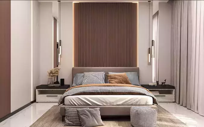 bedroom interior scene