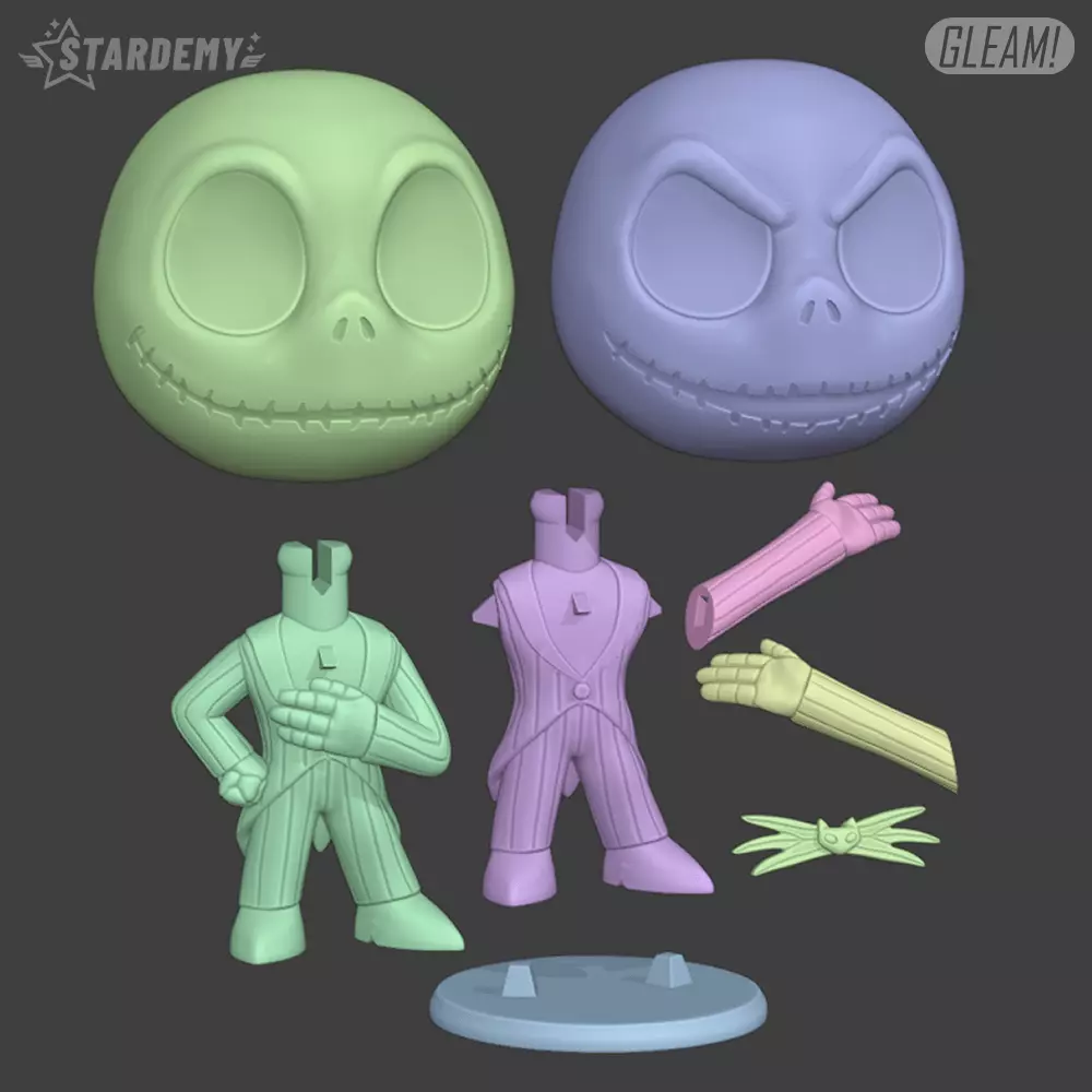 Jack Chibi Skellingon Nightmare Fanart 2 models 3D print model_1