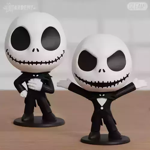 Jack Chibi Skellingon Nightmare Fanart 2 models 3D print model