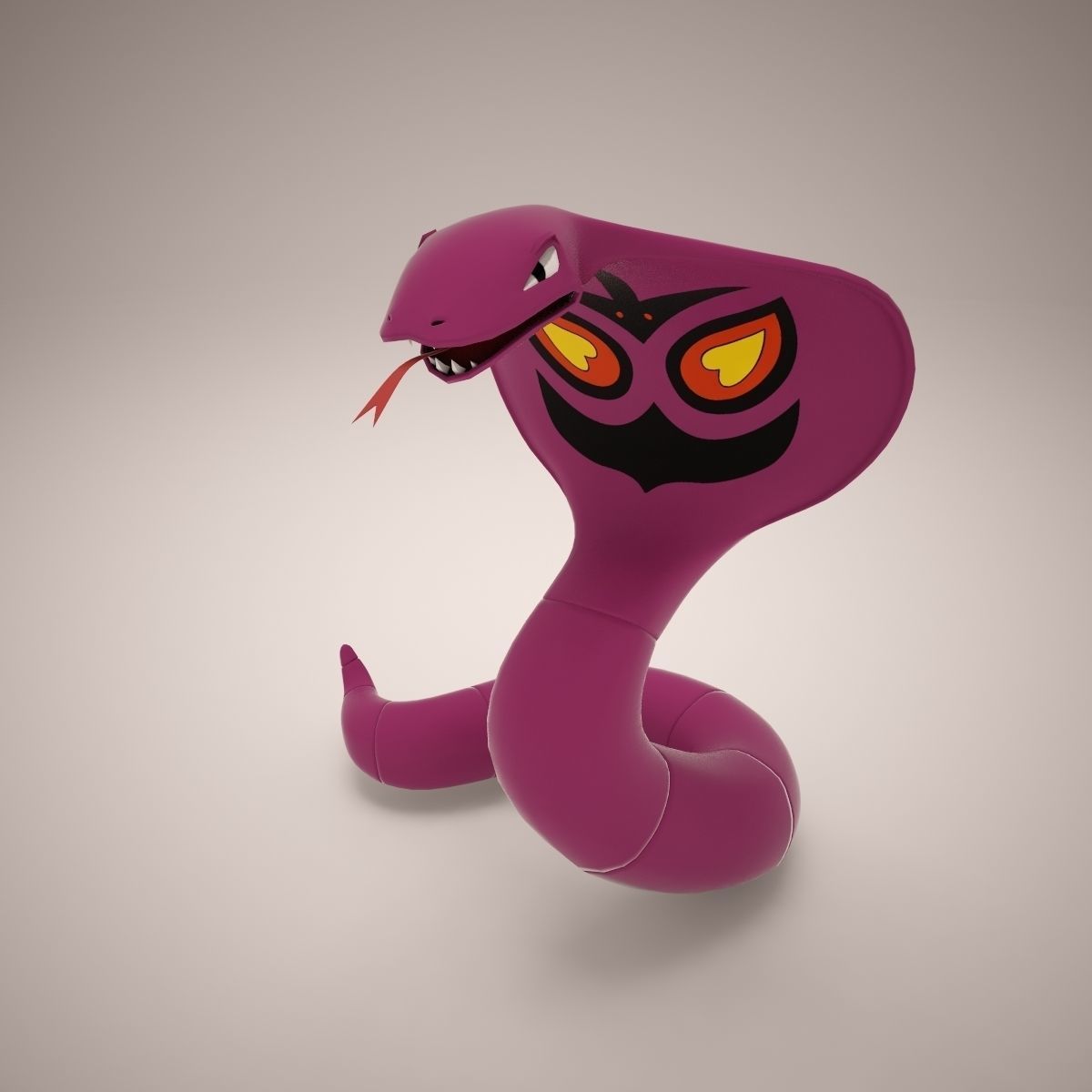 Arbok Pokemon Beta 3D model_4
