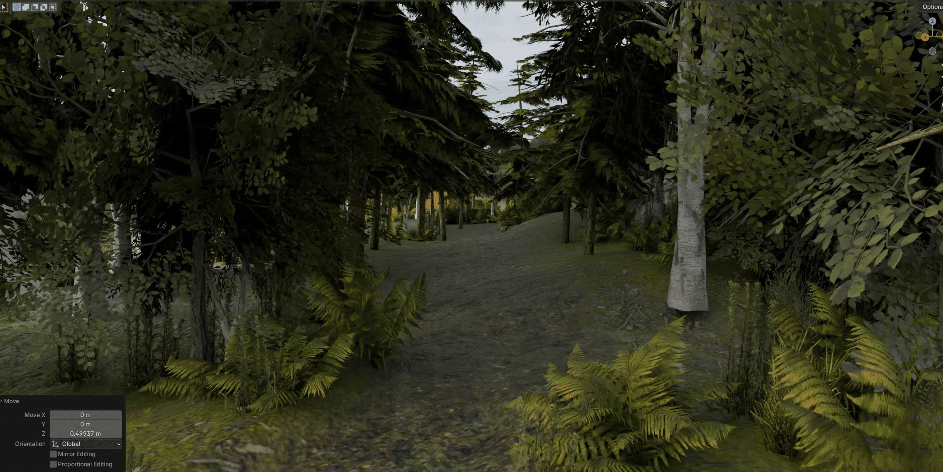 Forest To Coast Cliff Environment Low Poly Stylized Nature Scene Low-poly 3D model_1