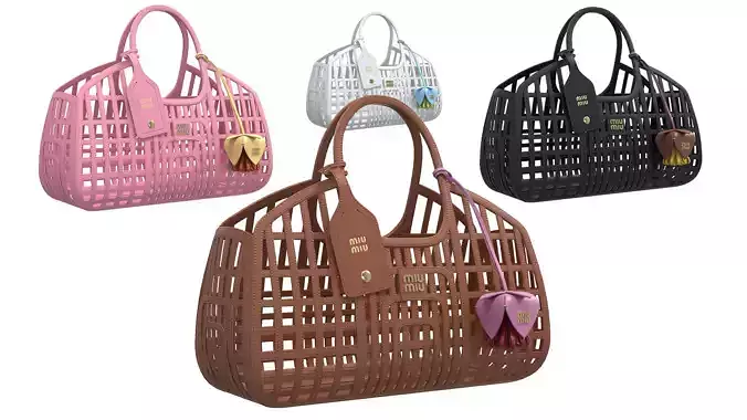 Miu Miu Leather Basket Bag