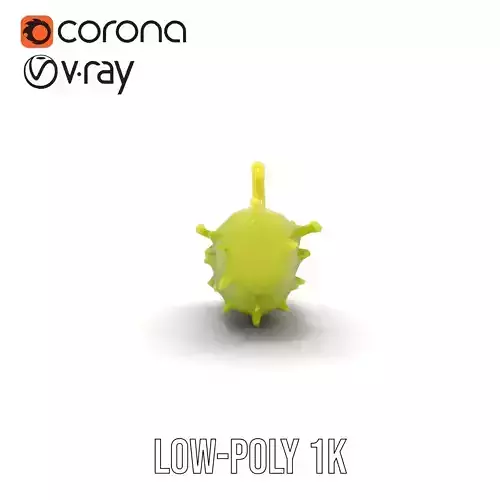 Spiky Green Cucumber model pack Low-poly 3D model 7