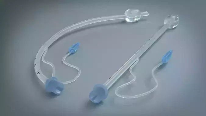 Traceal Tube - Medical Catheter Low-poly 3D model