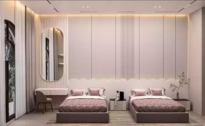 girl bed room modern 