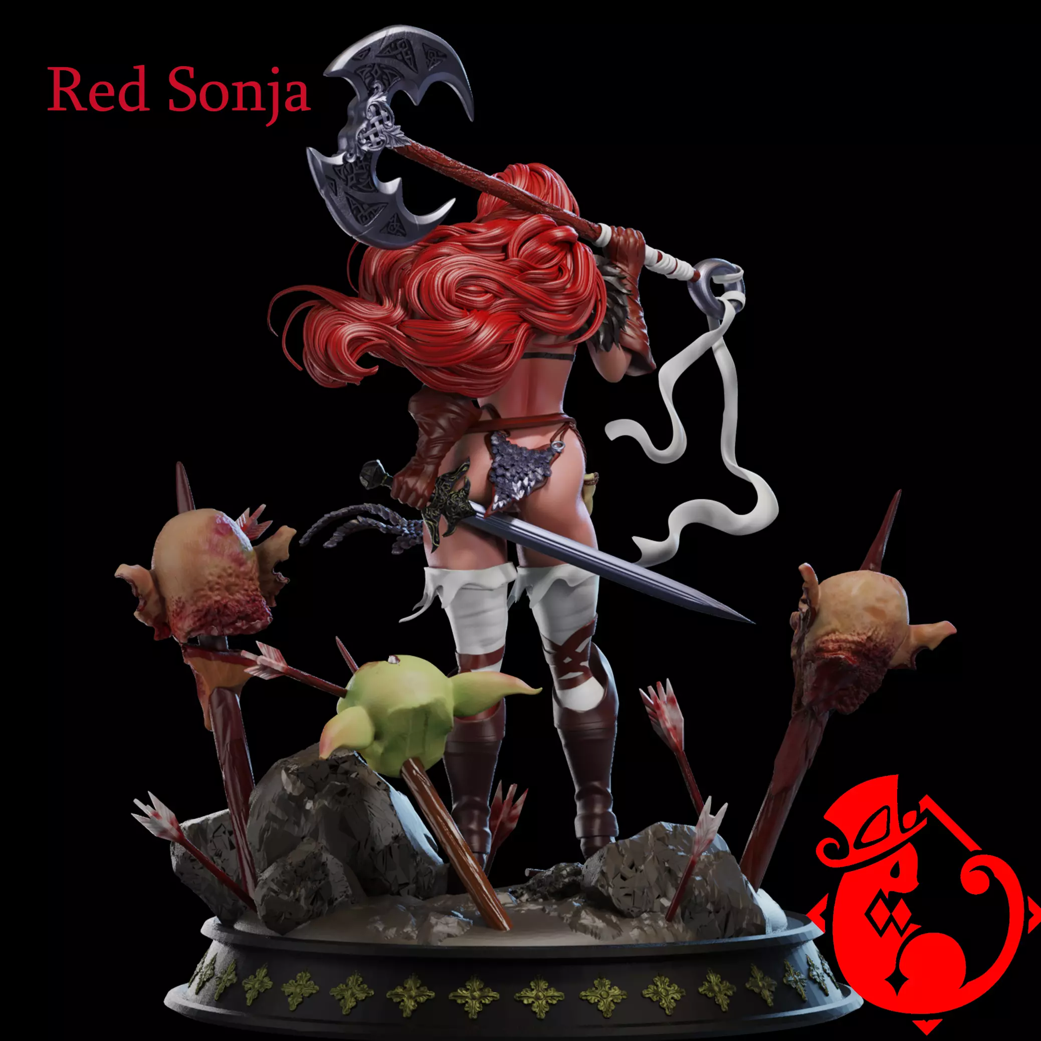 red sonja 3D print model_3
