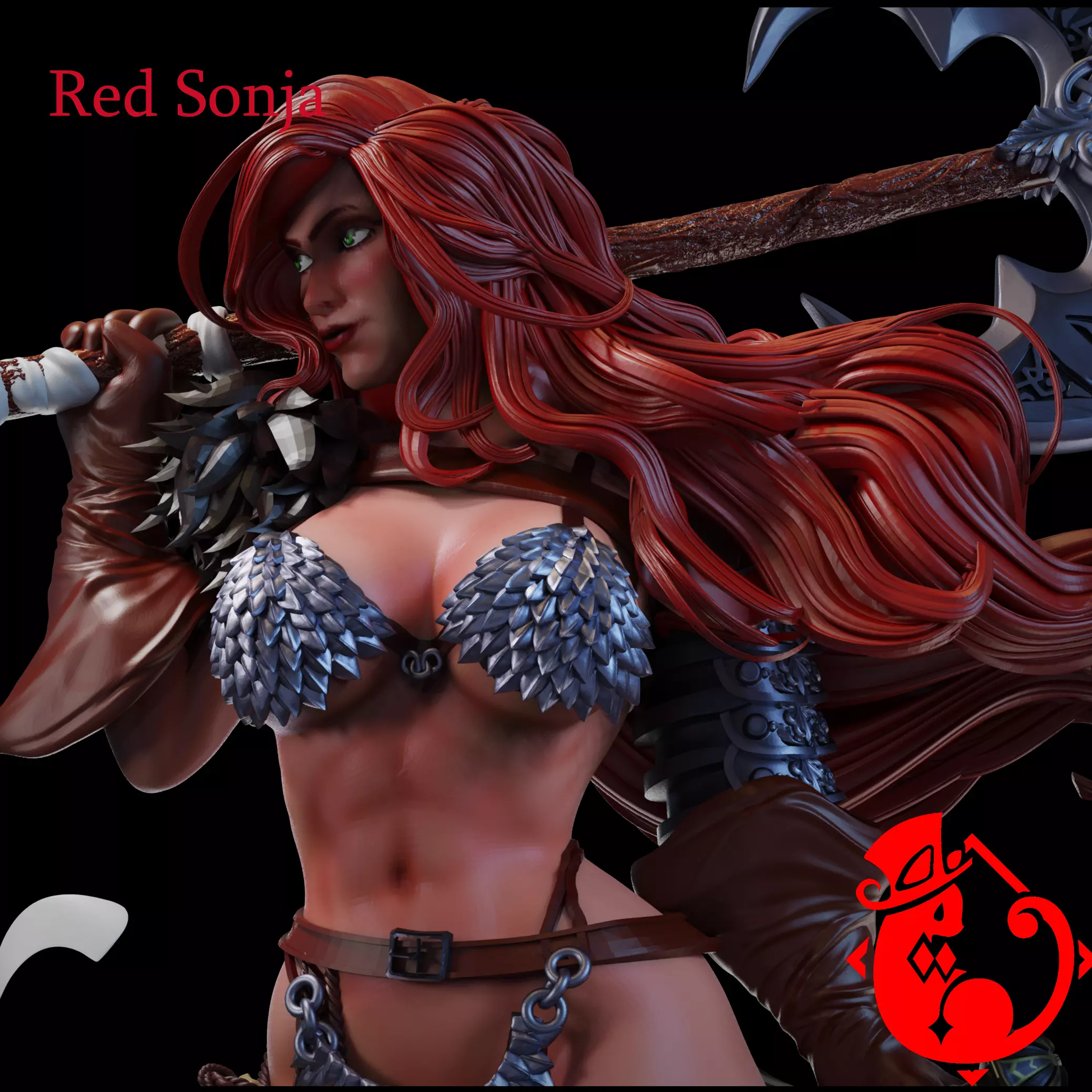 red sonja 3D print model_4