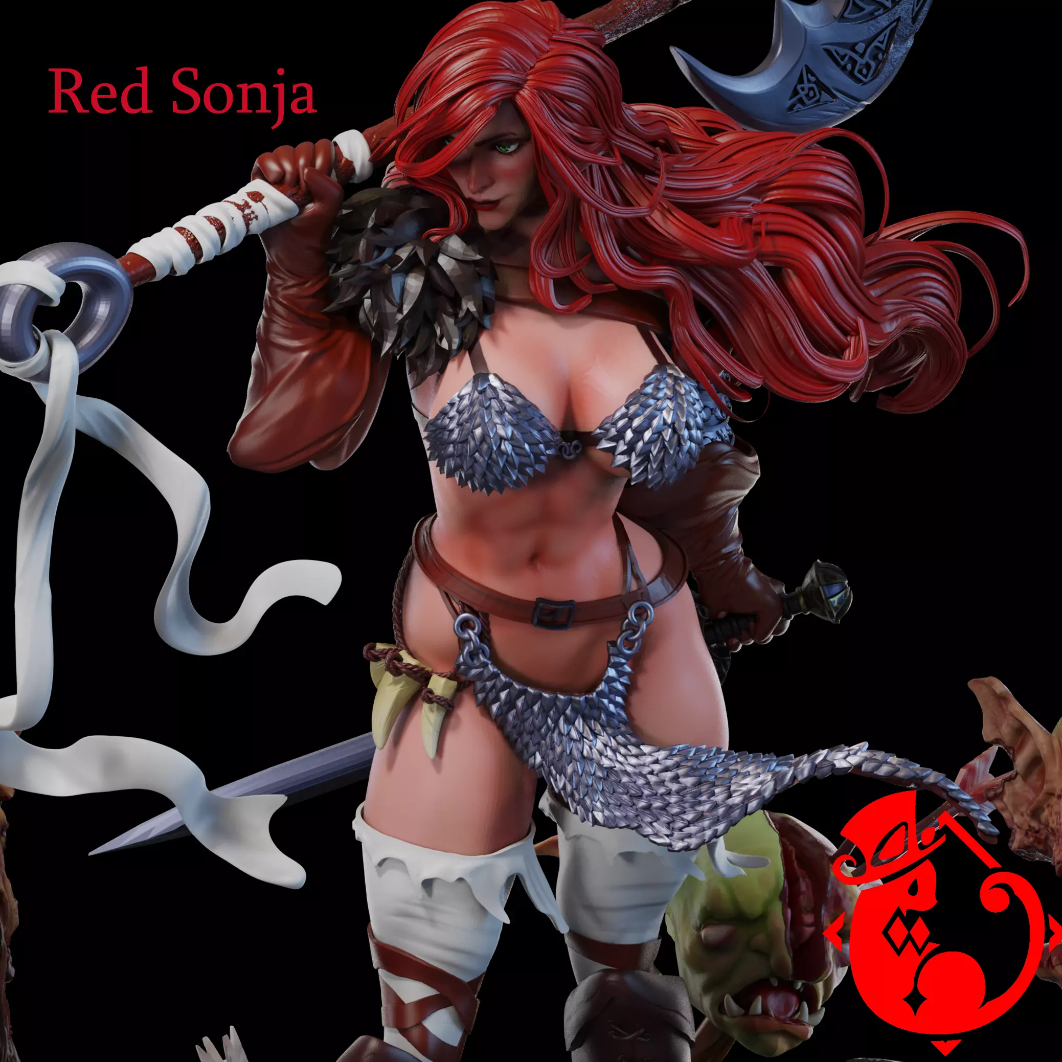 red sonja 3D print model_1