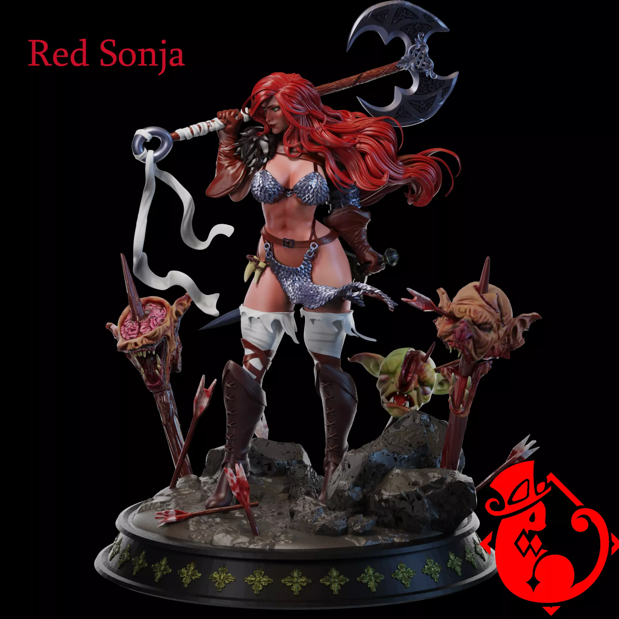 red sonja 3D print model_0