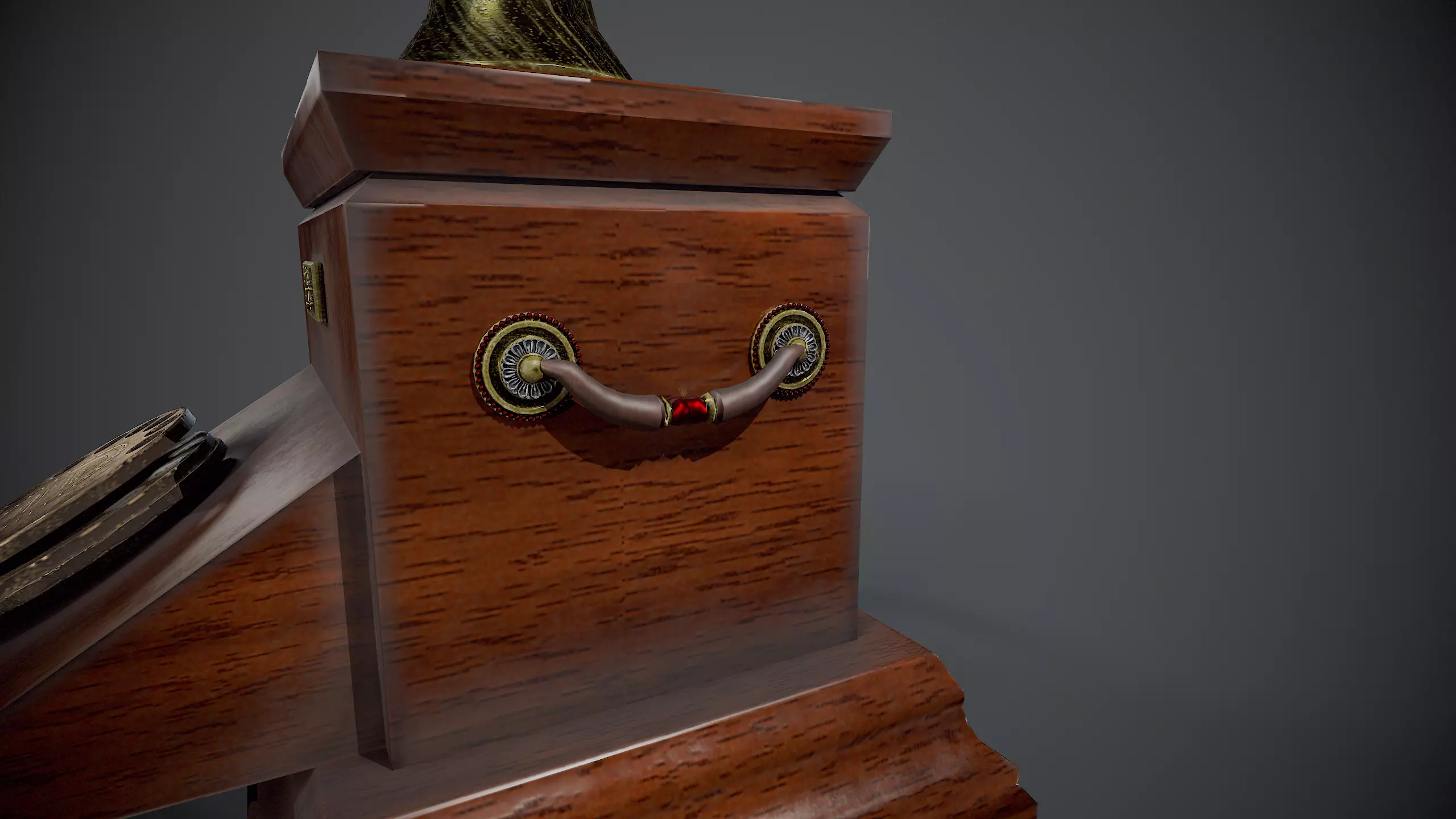 Vintage telephone 3D model Low-poly 3D model_8