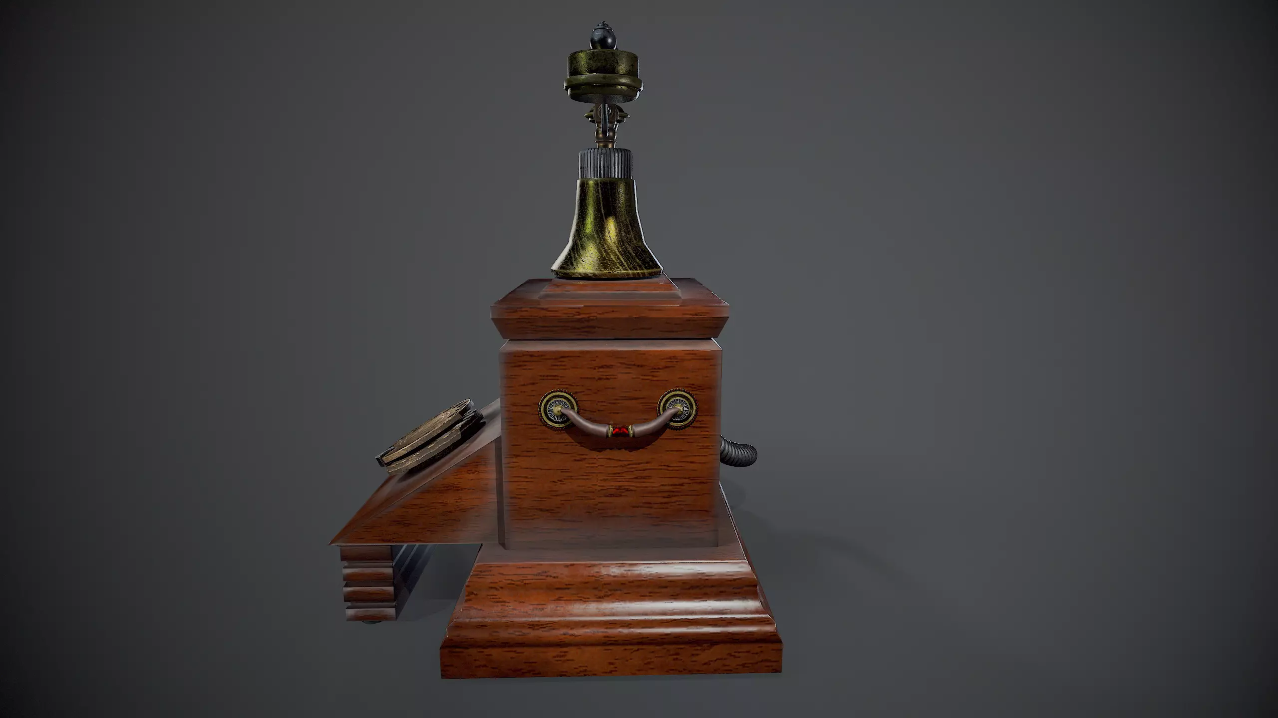 Vintage telephone 3D model Low-poly 3D model_7