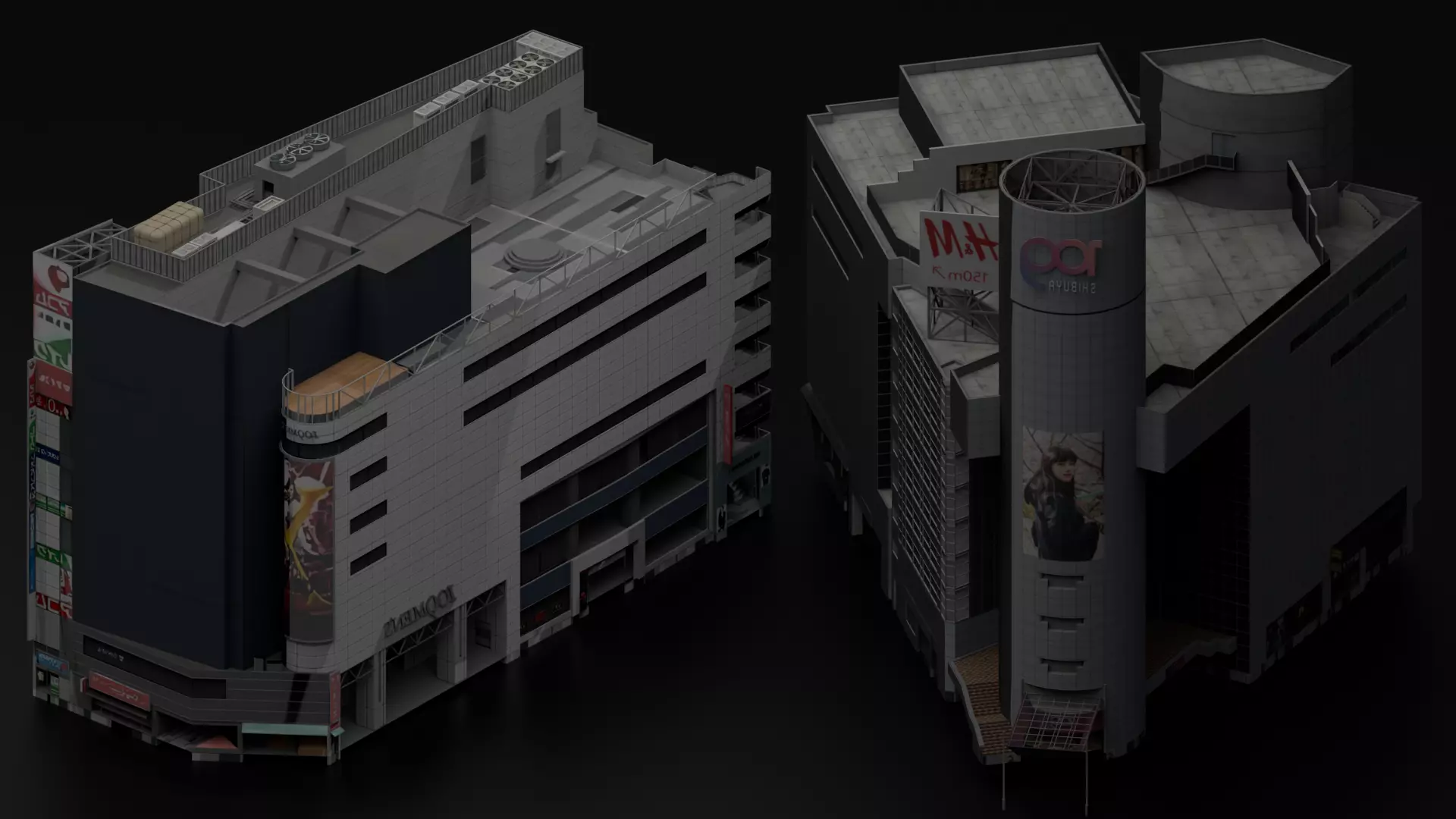 Shibuya Tokyo Japan Free low-poly 3D model