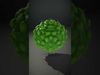Green Spiked Sphere model pack Low-poly 3D model_2
