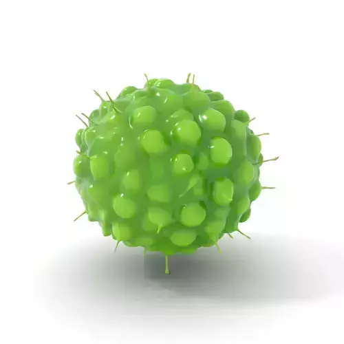 Green Spiked Sphere model pack Low-poly 3D model