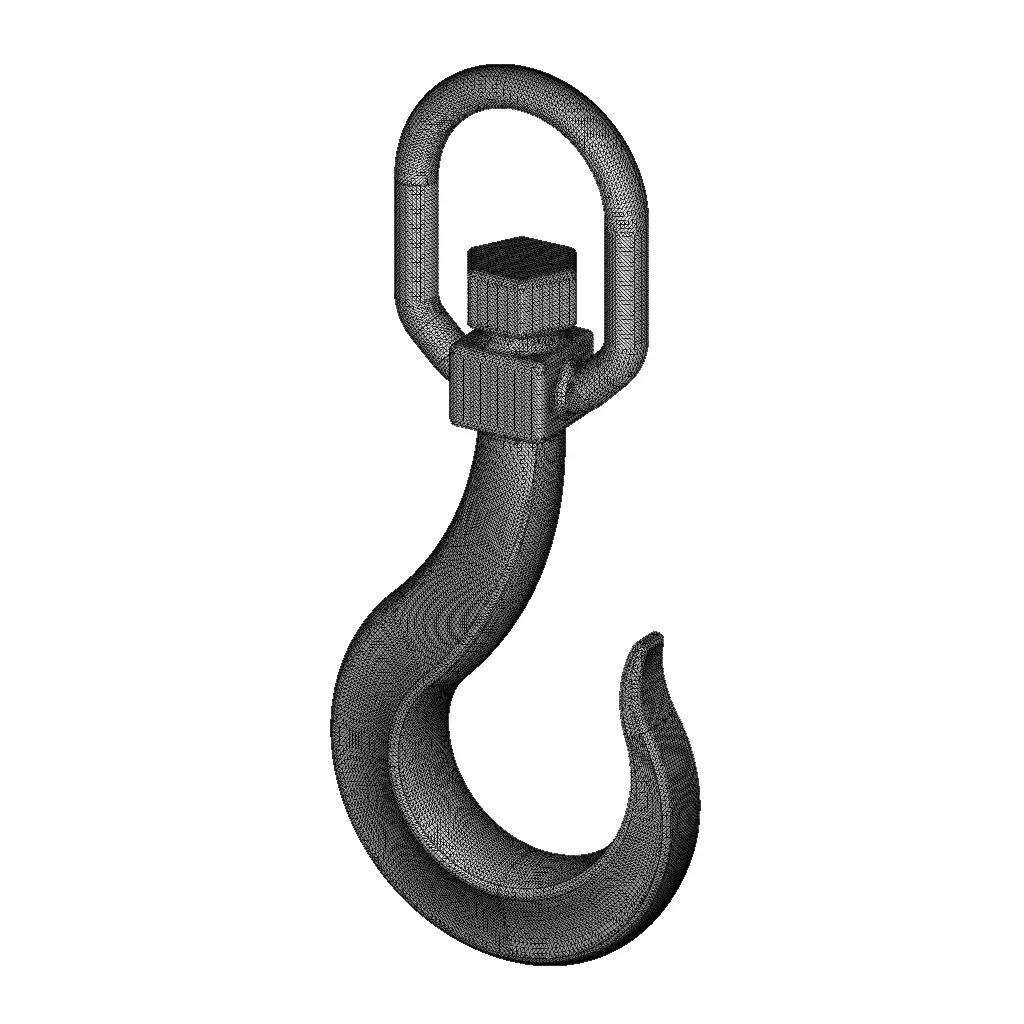 Rusty Industrial Crane Hook 3D model_5