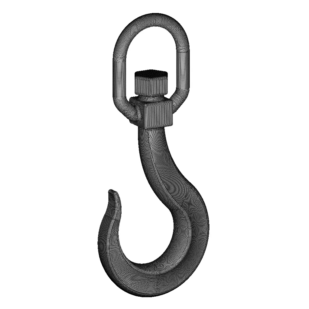 Rusty Industrial Crane Hook 3D model_4