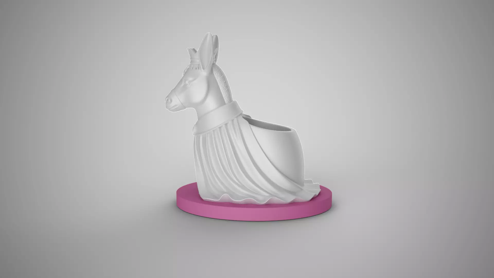 Noble Donkey Pen Holder 3D print model_10