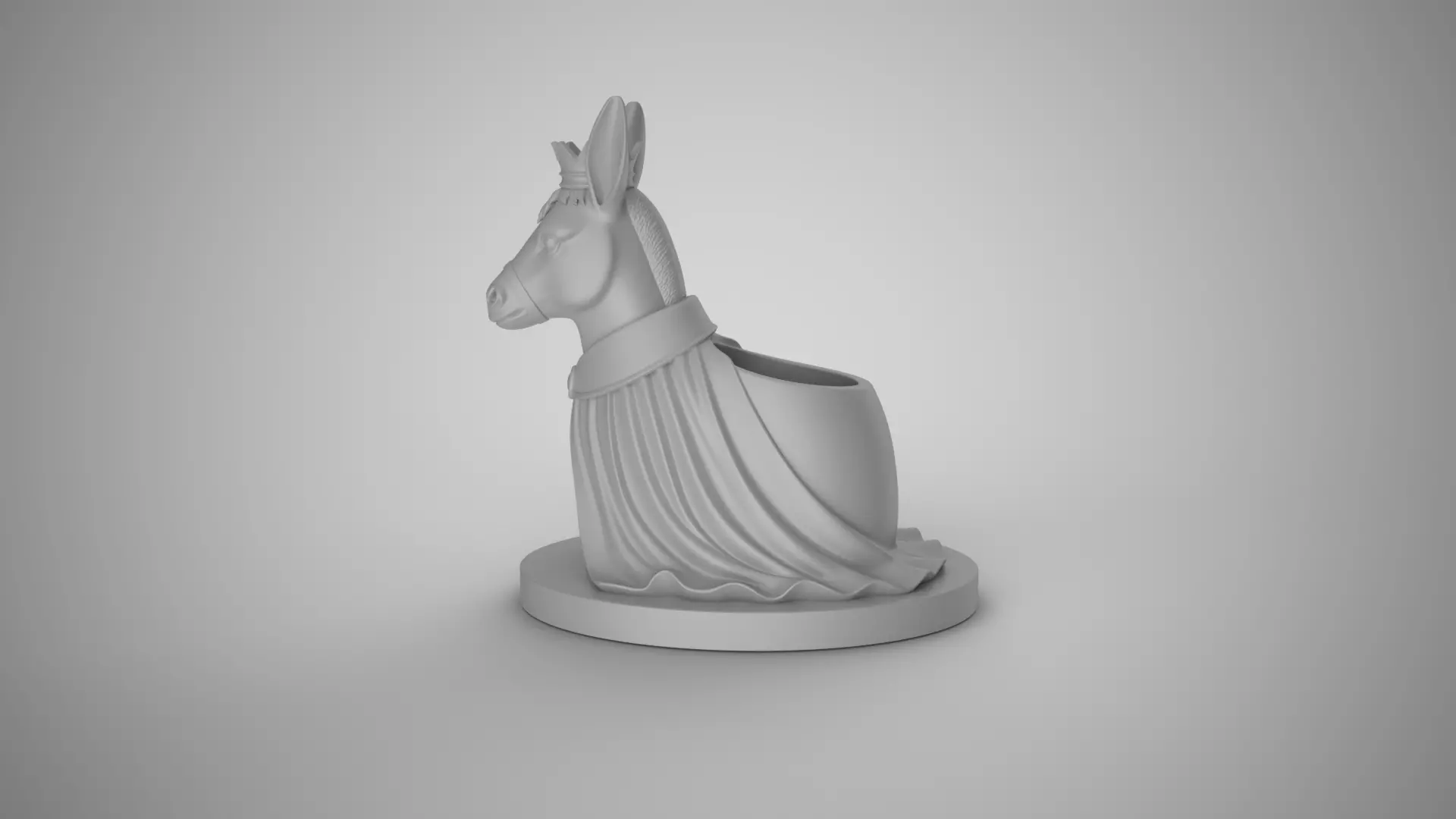 Noble Donkey Pen Holder 3D print model_1