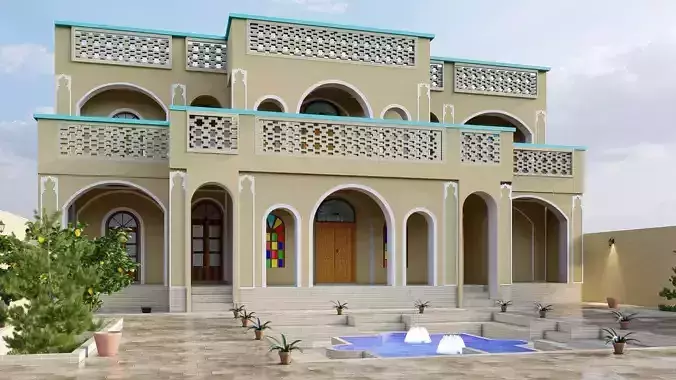 Traditional Iranian House Exterior Iranian Architecture