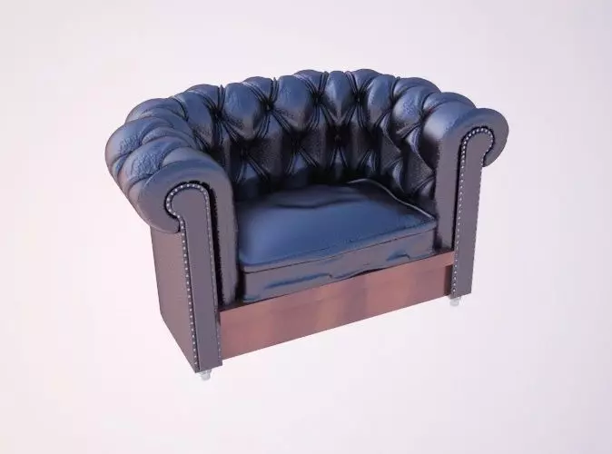 Leather Sofa Free 3D model_0