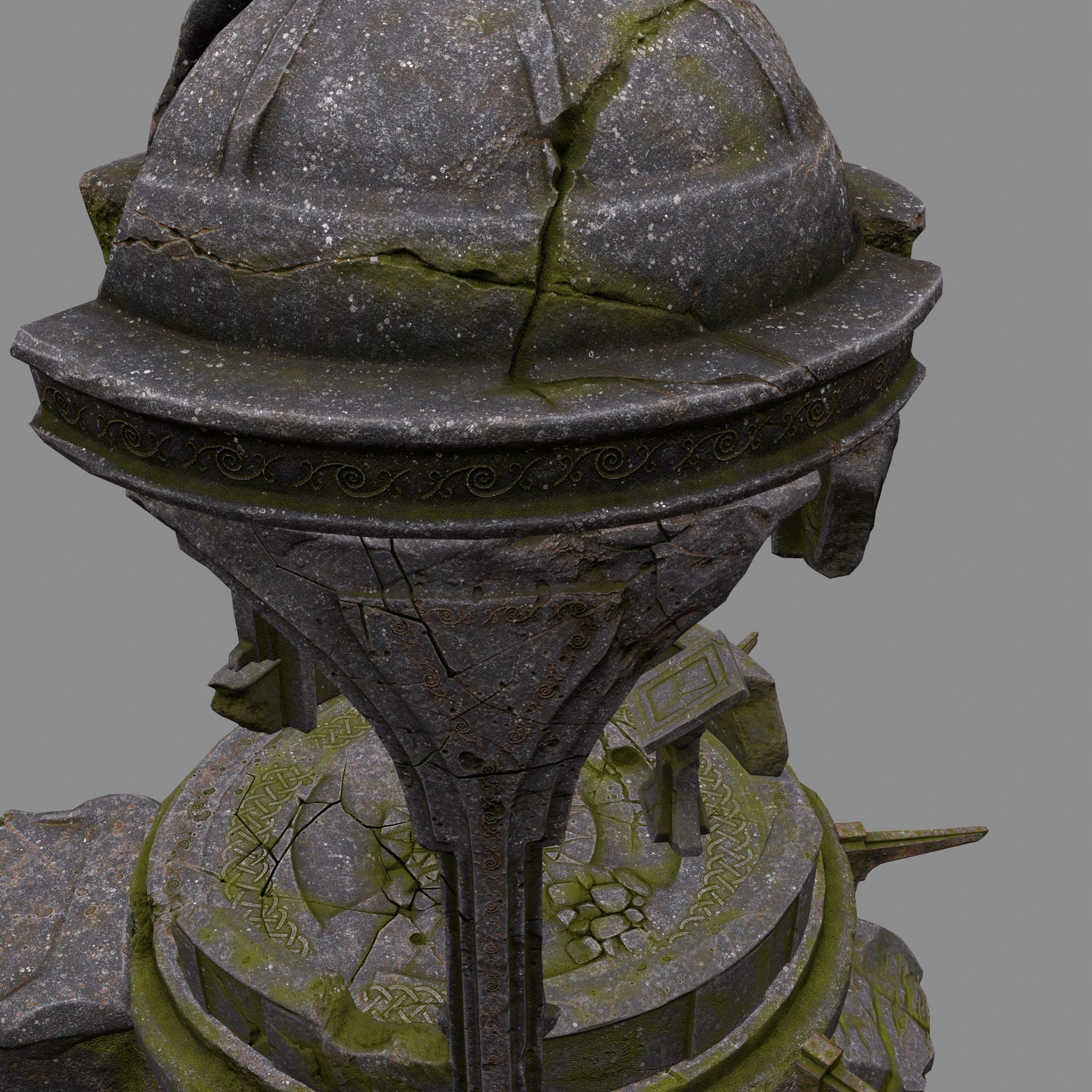 old temple Low-poly 3D model_12