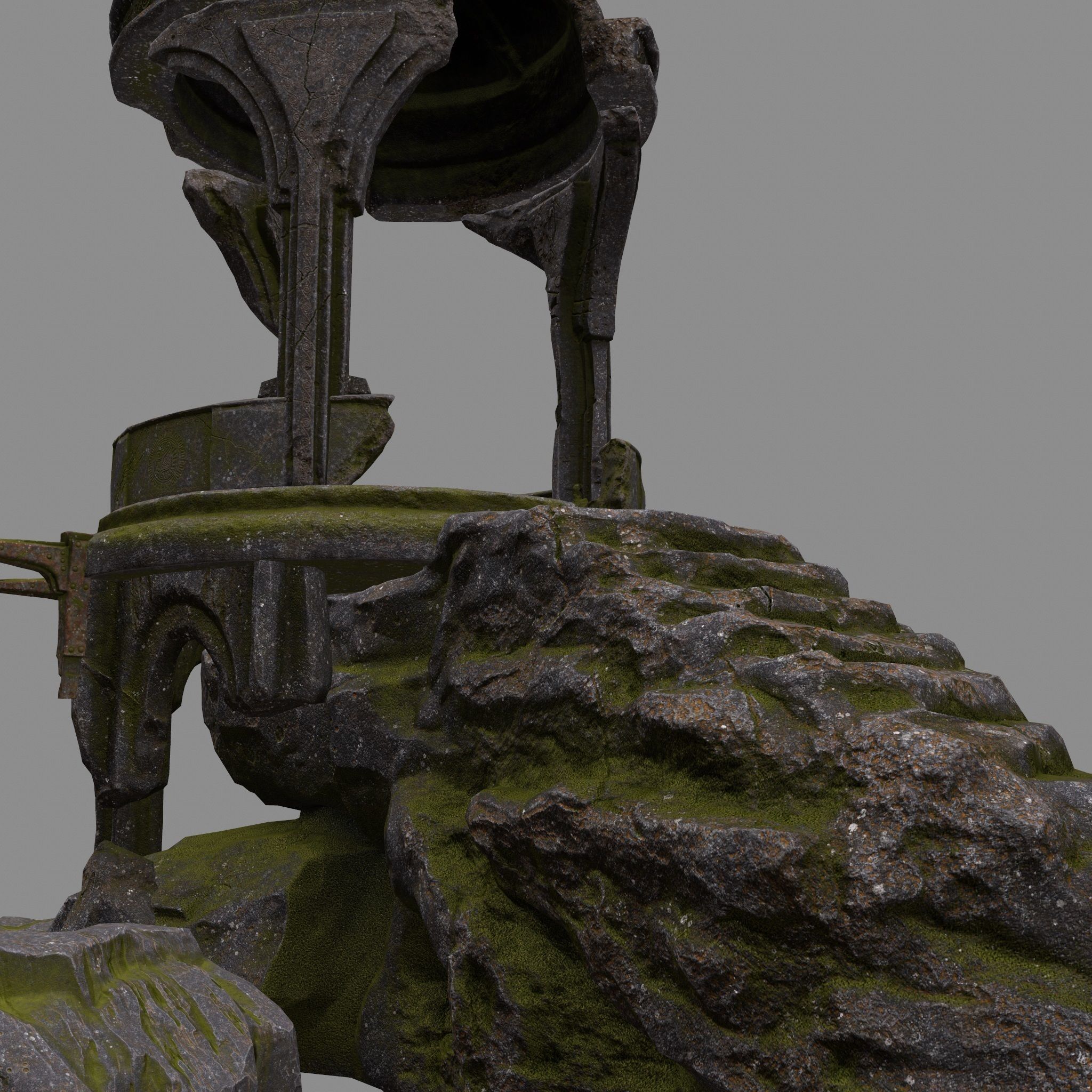 old temple Low-poly 3D model_11