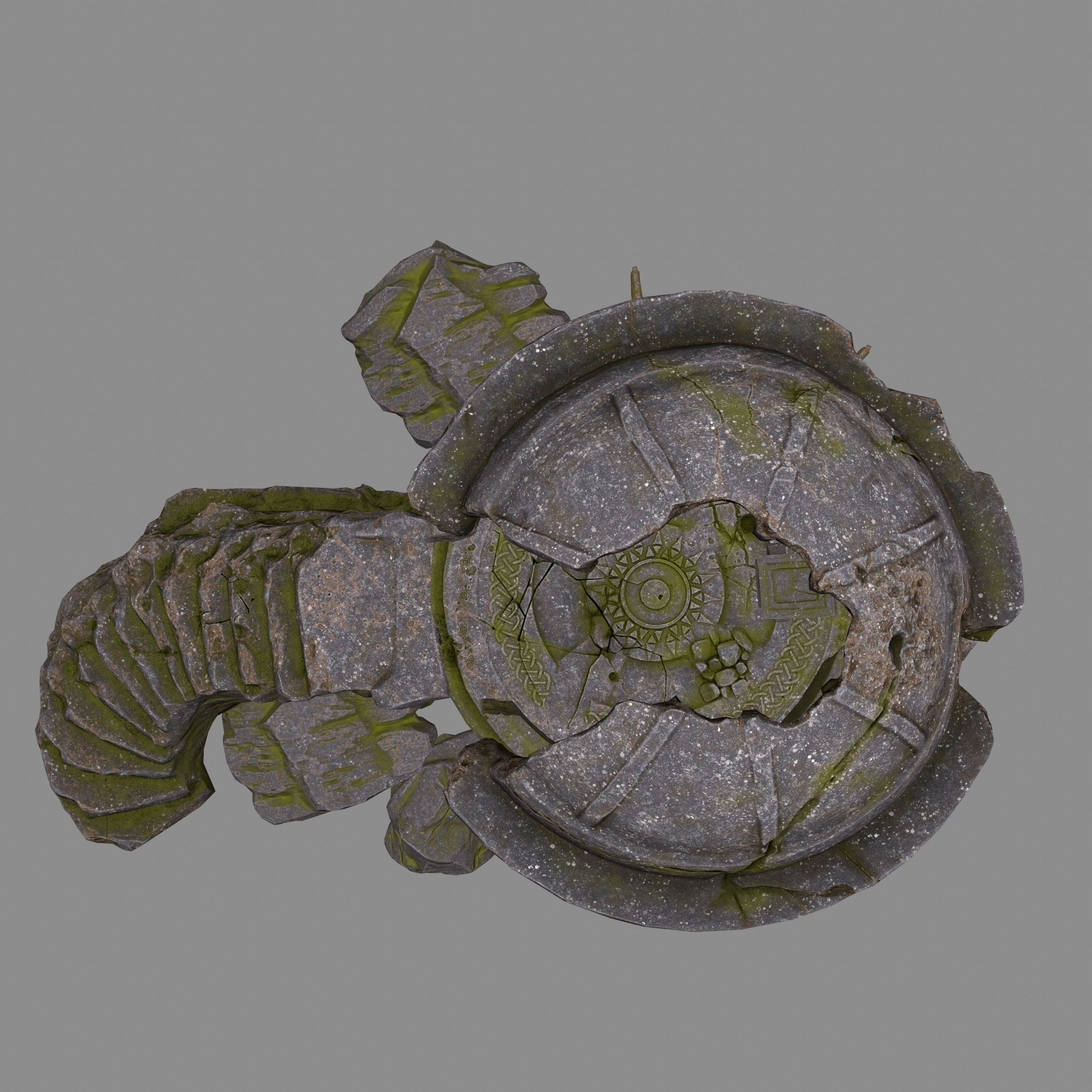 old temple Low-poly 3D model_9