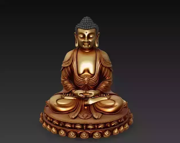 Buddha Meditation Statue - High Detail 3D Model 3D print model