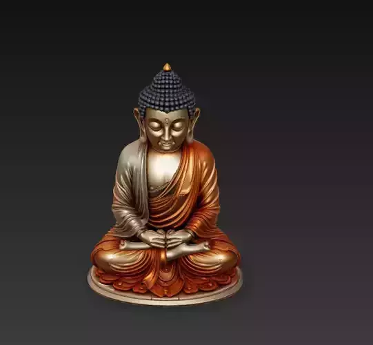 Buddha Serenity Sculpture - High-Resolution 3D Model 3D print model