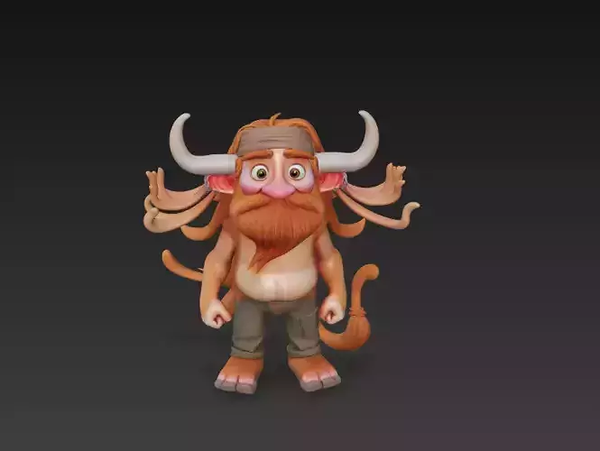 Fantasy Viking Beast Warrior - Stylized 3D Character Model