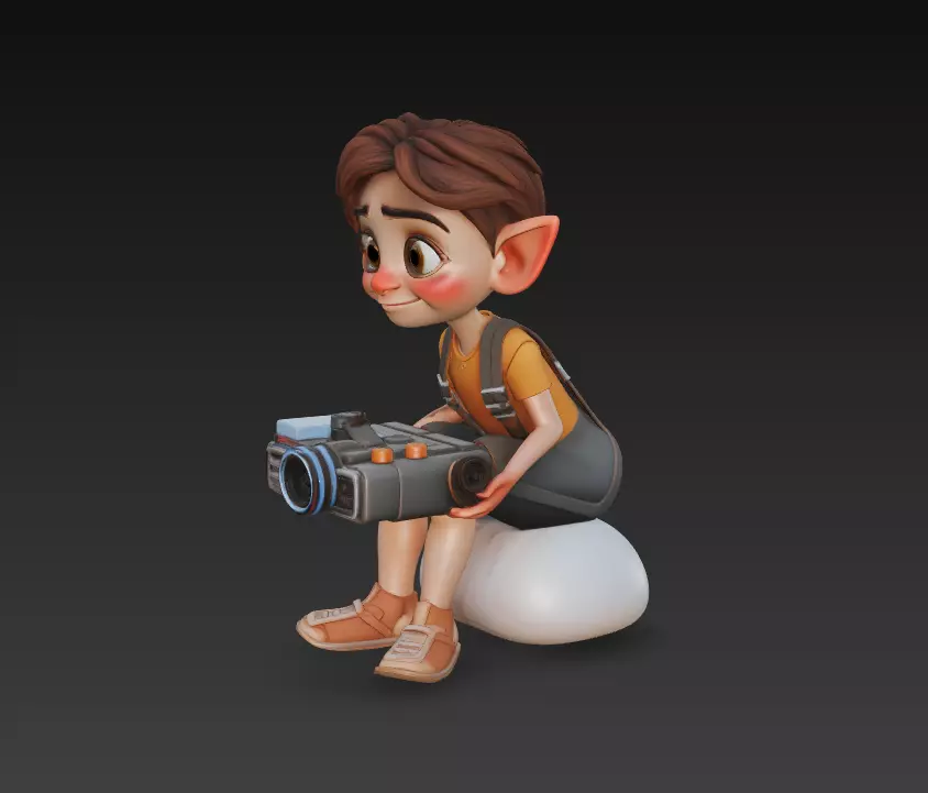 Adventurer Boy 3D Character Model - High-Quality Stylized 3D print model_0