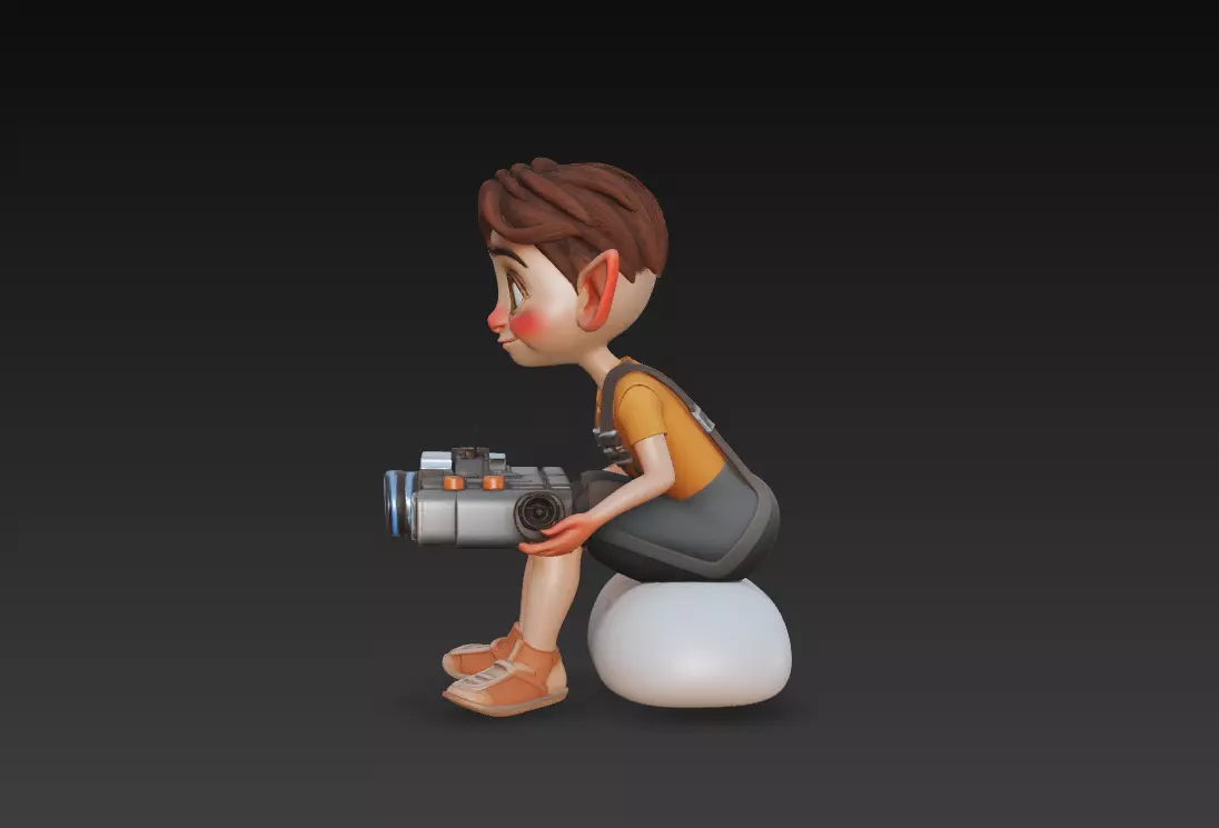 Adventurer Boy 3D Character Model - High-Quality Stylized 3D print model_7