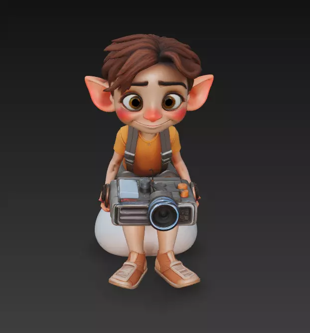 Adventurer Boy 3D Character Model - High-Quality Stylized 3D print model_9