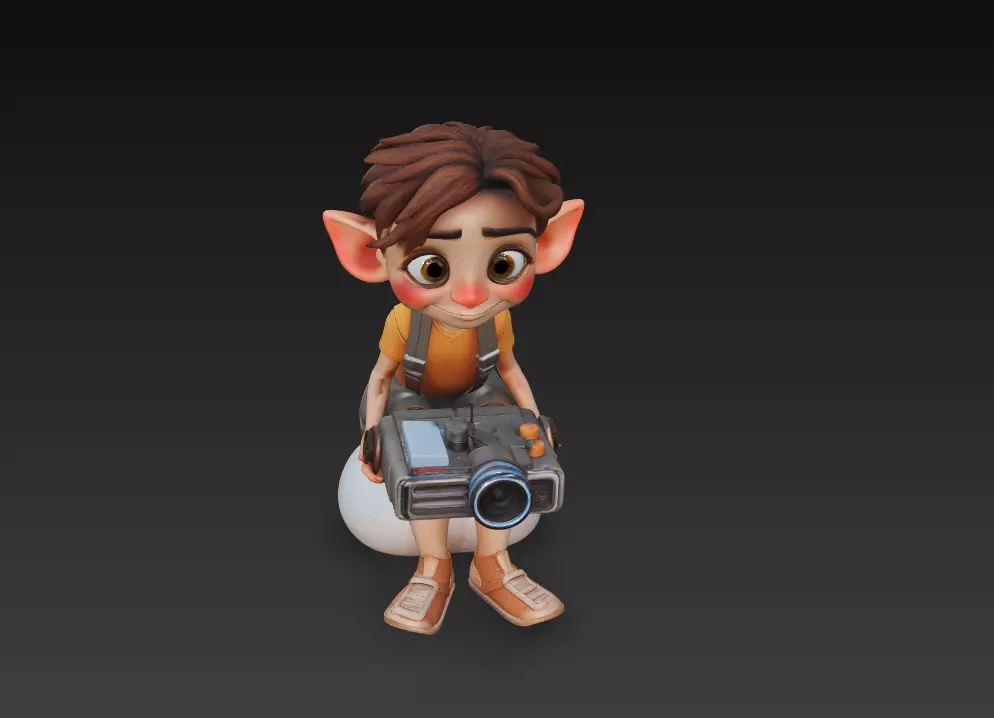 Adventurer Boy 3D Character Model - High-Quality Stylized 3D print model_8