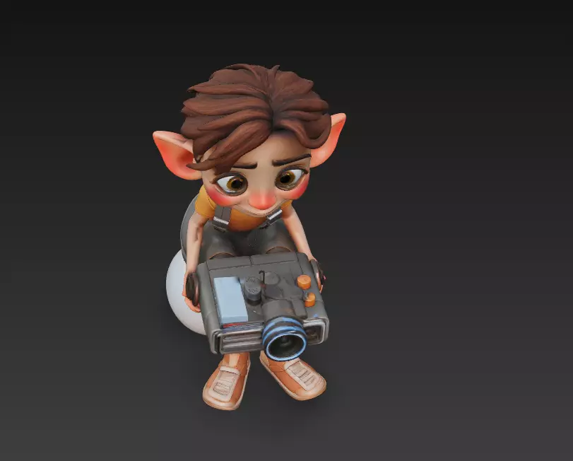 Adventurer Boy 3D Character Model - High-Quality Stylized 3D print model_5