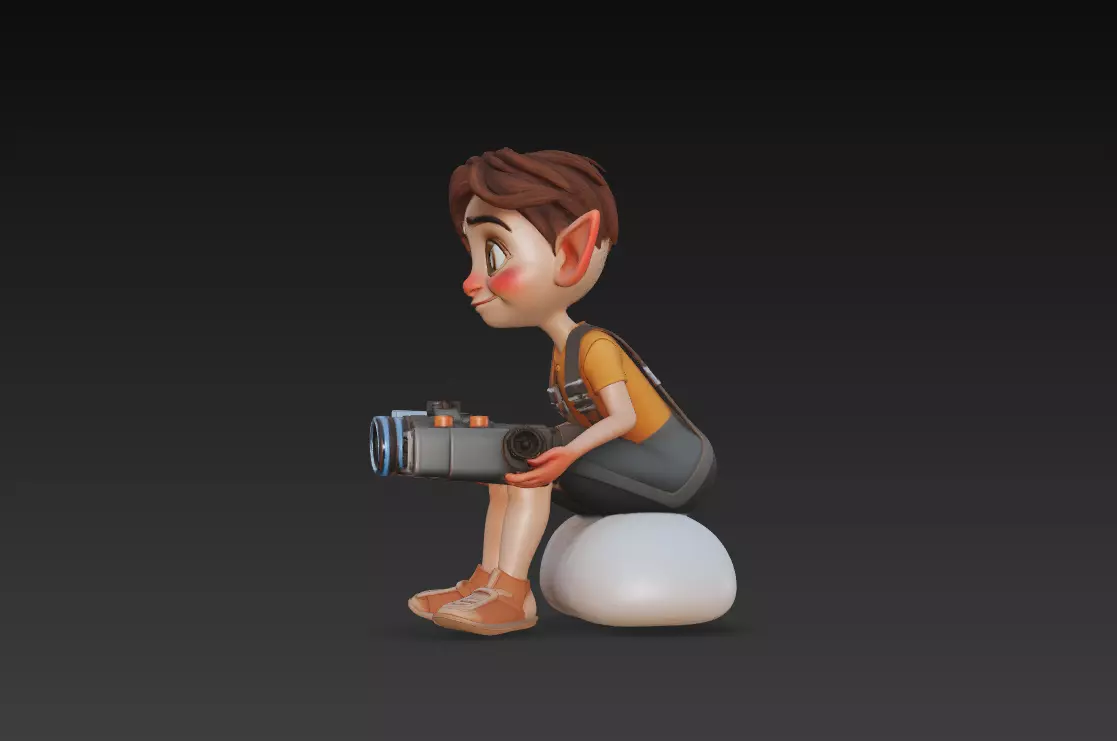Adventurer Boy 3D Character Model - High-Quality Stylized 3D print model_2