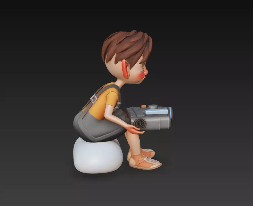 Adventurer Boy 3D Character Model - High-Quality Stylized 3D print model_6