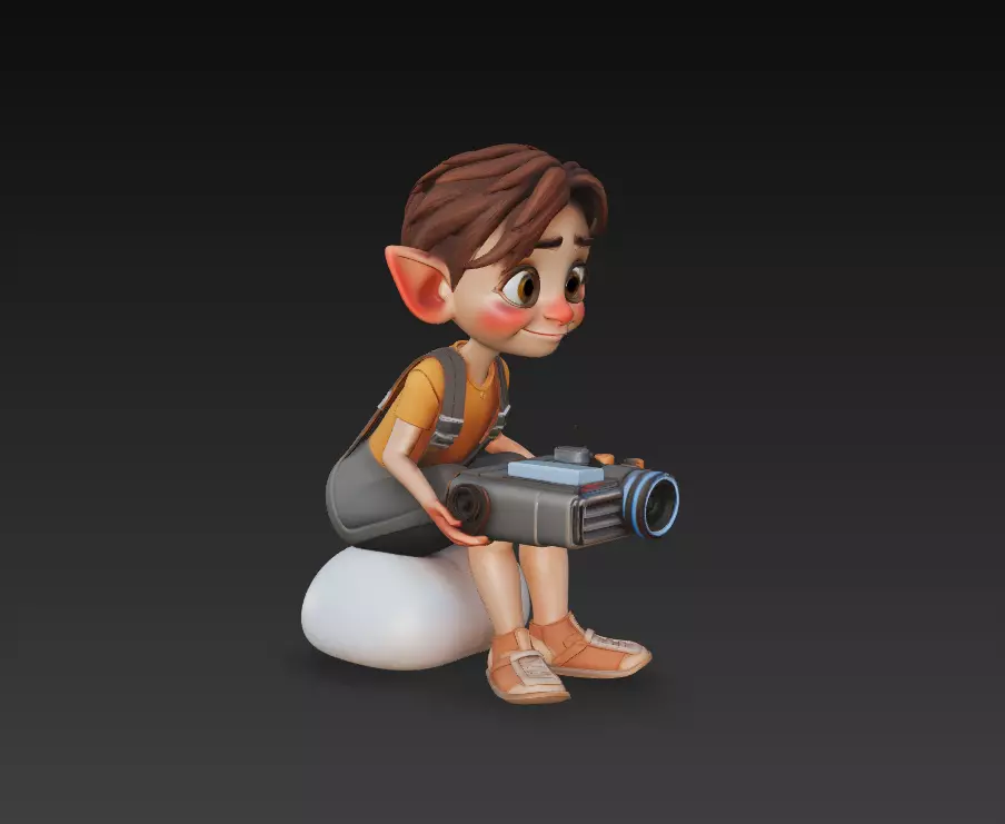 Adventurer Boy 3D Character Model - High-Quality Stylized 3D print model_1