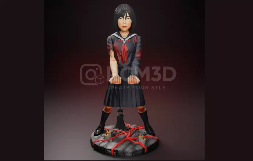 Silent Hill Shimizu Hinako joystick holder  3D print model_0