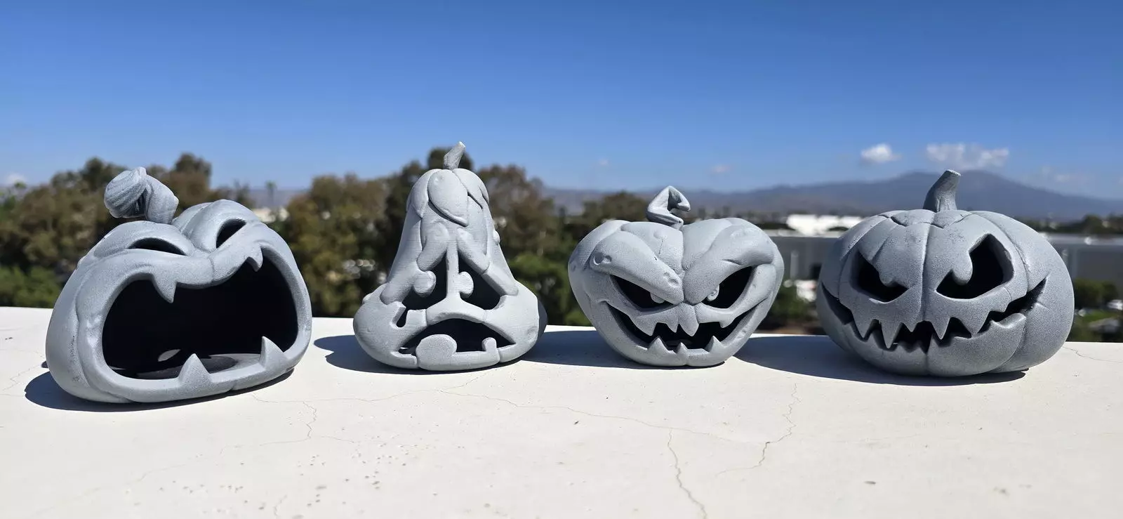 Halloween Pumpkins 4 PACK 3D print model_2