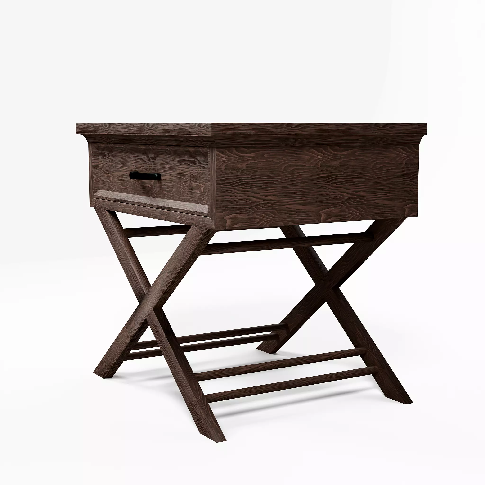 Nightstand 02 - Minimalist Wooden Bedside Table 3D model_5
